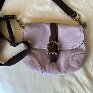 Coach Lilac Suede Crossbody